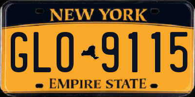 NY license plate GLO9115