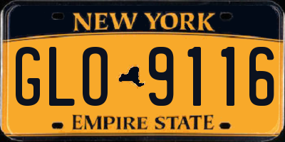 NY license plate GLO9116