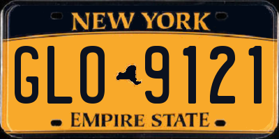 NY license plate GLO9121