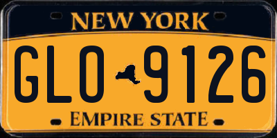 NY license plate GLO9126