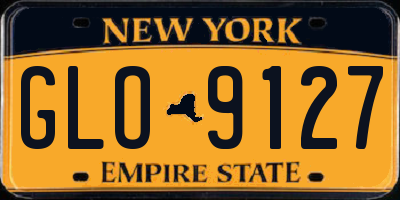 NY license plate GLO9127