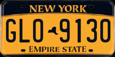 NY license plate GLO9130