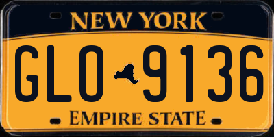 NY license plate GLO9136