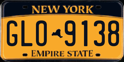 NY license plate GLO9138