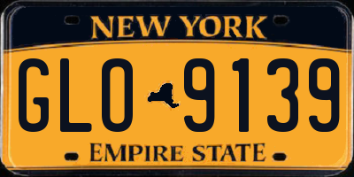 NY license plate GLO9139