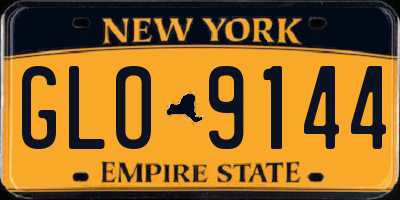 NY license plate GLO9144