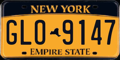 NY license plate GLO9147