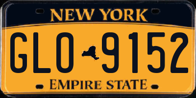 NY license plate GLO9152