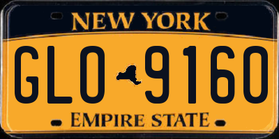 NY license plate GLO9160