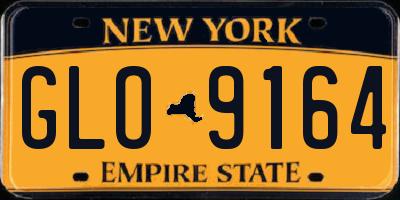 NY license plate GLO9164