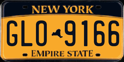 NY license plate GLO9166