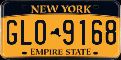 NY license plate GLO9168