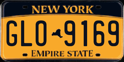 NY license plate GLO9169