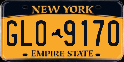 NY license plate GLO9170