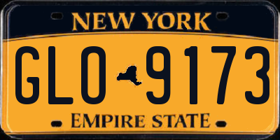 NY license plate GLO9173