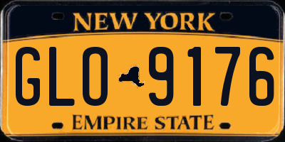 NY license plate GLO9176
