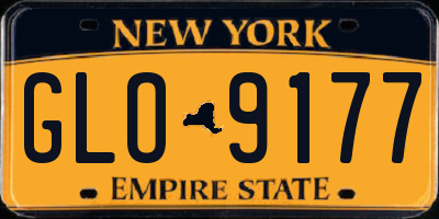 NY license plate GLO9177