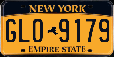 NY license plate GLO9179