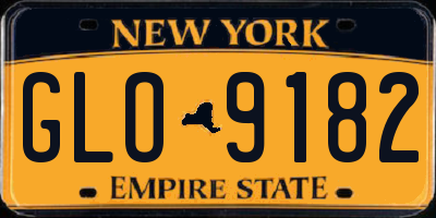 NY license plate GLO9182