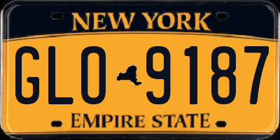 NY license plate GLO9187
