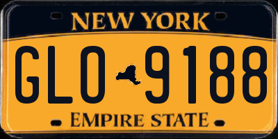 NY license plate GLO9188