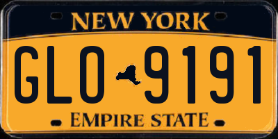 NY license plate GLO9191