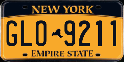 NY license plate GLO9211