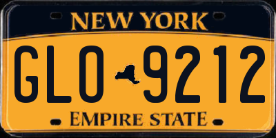 NY license plate GLO9212