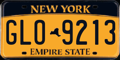 NY license plate GLO9213