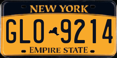 NY license plate GLO9214
