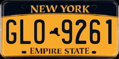 NY license plate GLO9261
