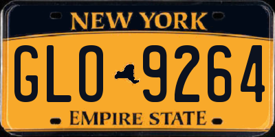 NY license plate GLO9264