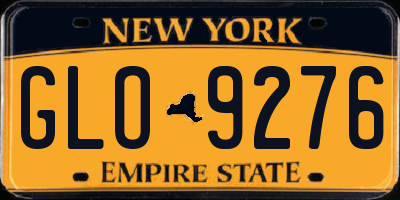 NY license plate GLO9276