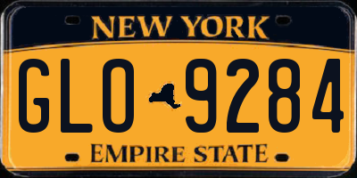 NY license plate GLO9284