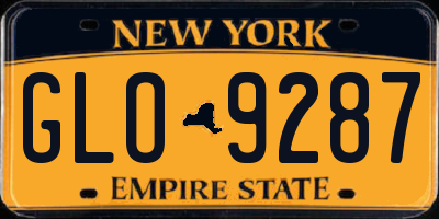 NY license plate GLO9287