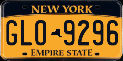 NY license plate GLO9296