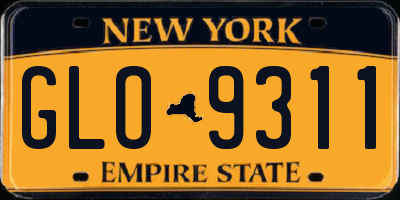 NY license plate GLO9311