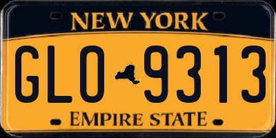 NY license plate GLO9313