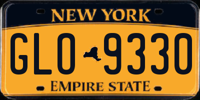 NY license plate GLO9330