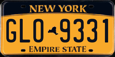 NY license plate GLO9331