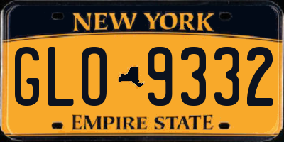 NY license plate GLO9332