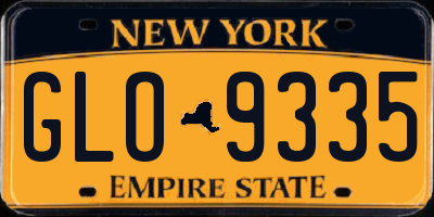 NY license plate GLO9335