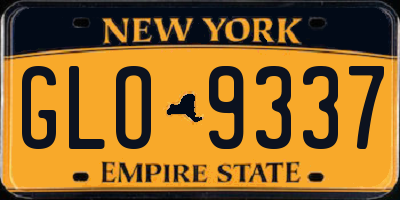 NY license plate GLO9337