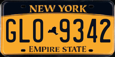 NY license plate GLO9342