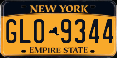 NY license plate GLO9344