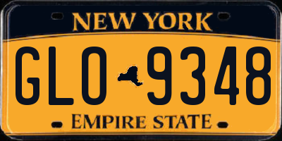 NY license plate GLO9348