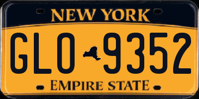 NY license plate GLO9352