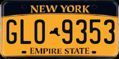 NY license plate GLO9353