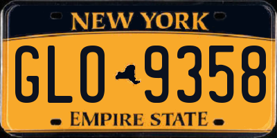 NY license plate GLO9358