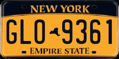 NY license plate GLO9361